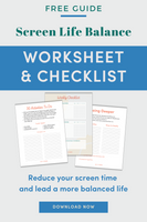 Screen Life Balance worksheet