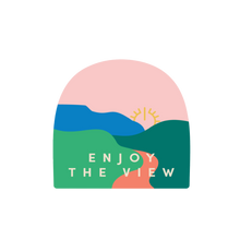 Load image into Gallery viewer, Enjoy the View Self-care stickers by set it down are great water bottle stickers!