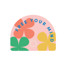 Load image into Gallery viewer, Free Your Mind Sticker by Set It Down. Simple vinyl stickers with a wonderful message.