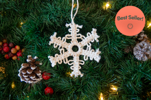 Load image into Gallery viewer, Our best seller during the holiday season- a DIY Snowflake Ornament, a perfect macrame diy kit for beginners