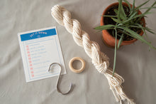 Load image into Gallery viewer, Macrame Kit for Plant Hangers. Comes with step-by-step instructions and all the materials needed.