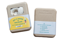 Load image into Gallery viewer, Transform your space with Set It Down's Plant Hanger Macrame DIY Kit. The kit comes in size small and medium, with all the instructions and materials needed. Beginner friendly!.