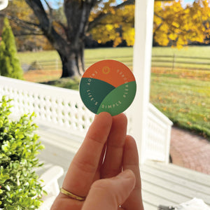 Enjoy Life's Simple Pleasures Stickers by Set It Down. This sticker is a great reminder to enjoy life each day. 