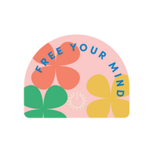 Load image into Gallery viewer, Free Your Mind Sticker by Set It Down. Simple vinyl stickers with a wonderful message.

