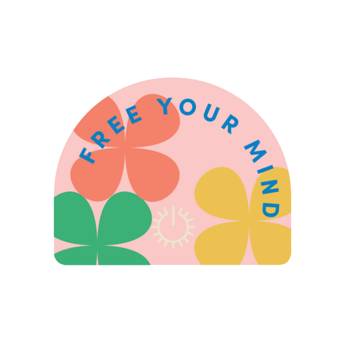 Free Your Mind Sticker by Set It Down. Simple vinyl stickers with a wonderful message.