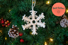 Load image into Gallery viewer, Our best seller during the holiday season- a DIY Snowflake Ornament, a perfect macrame diy kit for beginners
